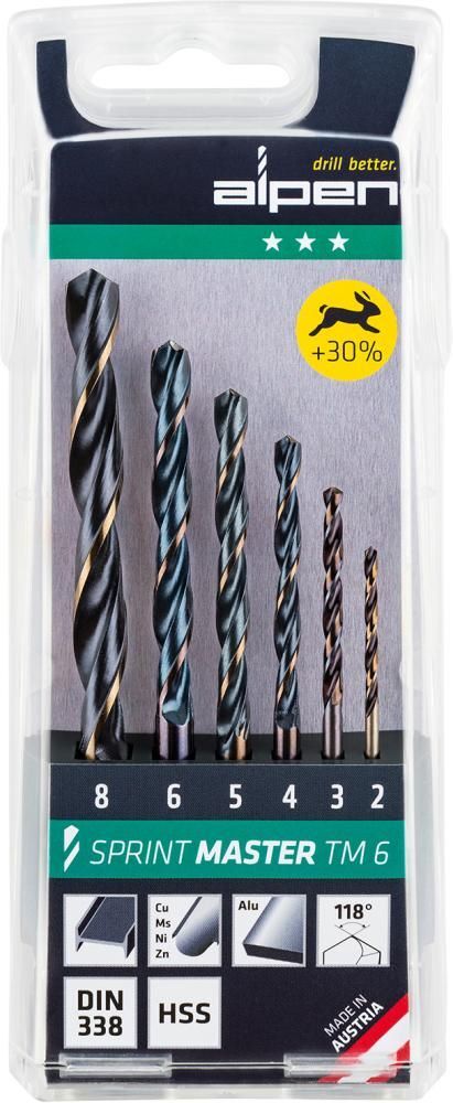 Alpen Spiralbohrer Satz 2,0-6,0 mm D338N HSS Produktbild Alpen Spiralbohrer Satz 2,0-6,0 mm D338N HSS