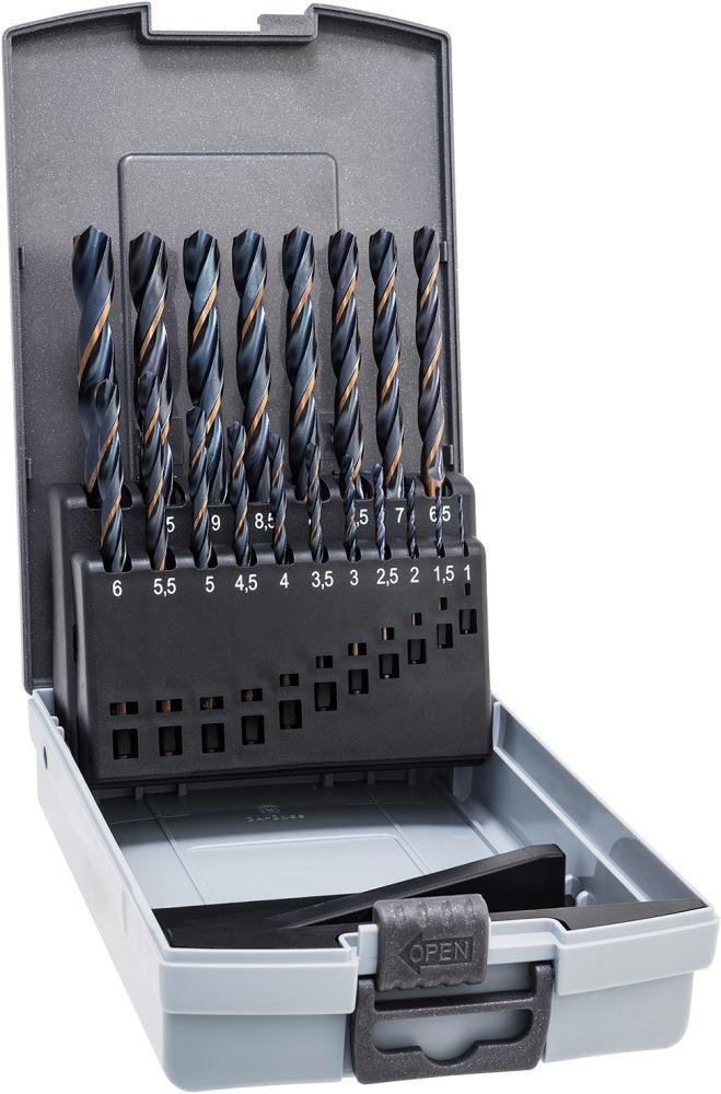 Alpen Spiralbohrer D338N HSS 1,0 - 10,0 mm Rollgewalzt 19 teilig Produktbild Alpen Spiralbohrer D338N HSS 1,0 - 10,0 mm Rollgewalzt 19 teilig