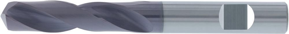 Fortis Spiralbohrer 79 mm Durchmesser 6,3 mm VHM TiALN Typ UNI Schaft HB 3xD