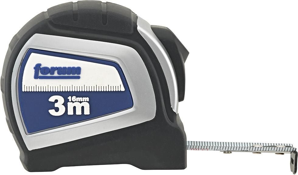 Forum Taschenbandmaß Autolock 3 meter x16 mm weiß Produktbild Forum Taschenbandmaß Autolock 3 meter x16 mm weiß