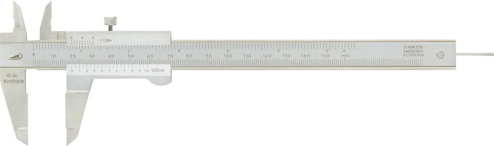 Helios Preisser Taschenmessschieber Feststellschraube 150 mm rostfrei rund Produktbild Helios Preisser Taschenmessschieber Feststellschraube 150 mm rostfrei rund