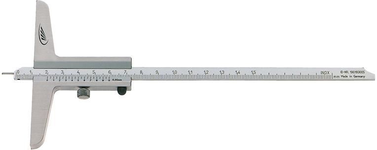 Helios Preisser Tiefenmessschieber mit Messstift 150 mm Brückenlänge 100 mm Produktbild Helios Preisser Tiefenmessschieber mit Messstift 150 mm Brückenlänge 100 mm