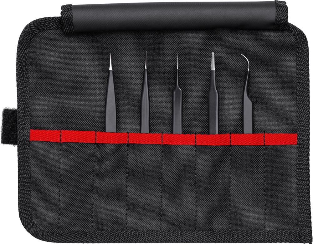 Knipex Universalpinzetten Set ESD 5 teilig Produktbild Knipex Universalpinzetten Set ESD 5 teilig