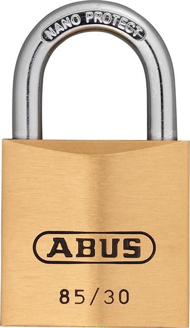 Abus Vorhangschloss Messing 85/30 mit 2 Schlüssel Produktbild Abus Vorhangschloss Messing 85/30 mit 2 Schlüssel