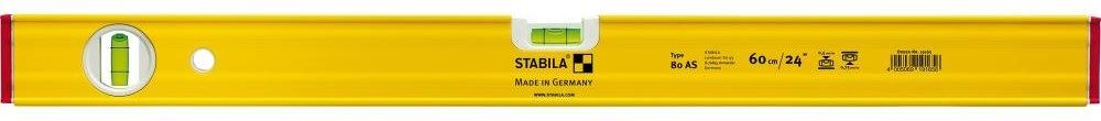 Stabila Wasserwaage LM 80 AS 20 cm pulverbeschichtet Produktbild Stabila Wasserwaage LM 80 AS 20 cm pulverbeschichtet