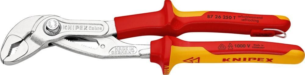Knipex Wasserpumpenzange Cobra VDE 250 mm Befestigungsöse Produktbild Knipex Wasserpumpenzange Cobra VDE 250 mm Befestigungsöse