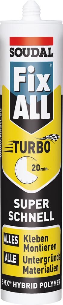 Soudal Konstruktionskleber Fix ALL TURBO 290 ml weiß Soudal Konstruktionskleber Fix ALL TURBO 290 ml weiß