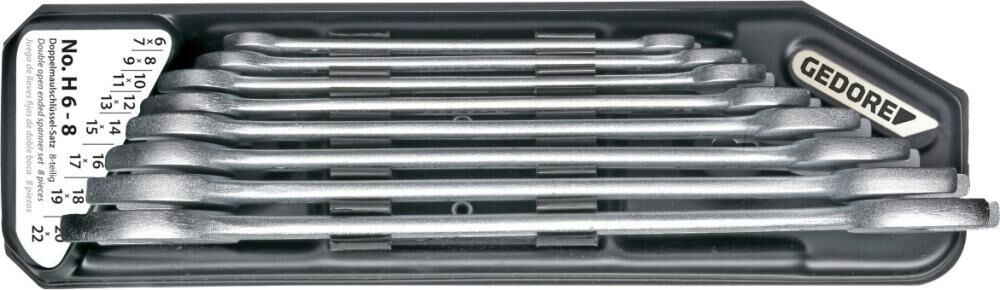 GEDORE Doppelmaulschlüsselsatz D 3110 6 bis 22 mm 8 Teile Produktbild GEDORE Doppelmaulschlüsselsatz D 3110 6 bis 22 mm 8 Teile