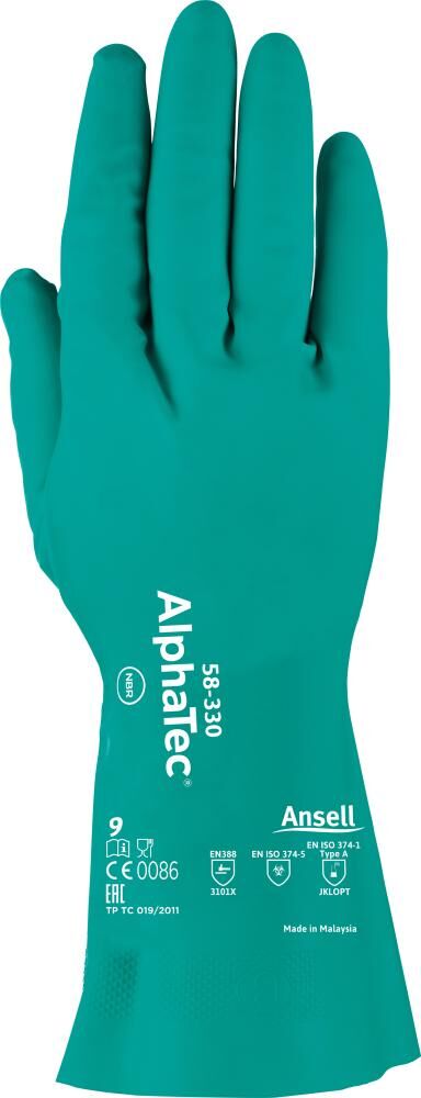 Ansell Handschuh AlphaTec 58-330 Nitril grün Gr. 7 Produktbild Ansell Handschuh AlphaTec 58-330 Nitril grün Gr. 7