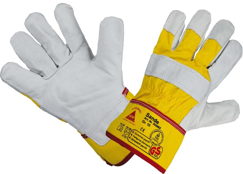 Hase Safety Gloves Hase Safety Gloves Handschuh Sande Rindleder Gr.10 Produktbild Hase Safety Gloves Hase Safety Gloves Handschuh Sande Rindleder Gr.10