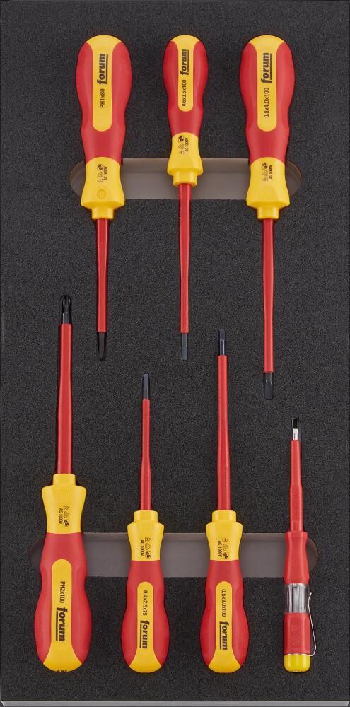 FORUM Werkzeugmodul 2017 leer 1/3 für Schraubendreher VDE Produktbild FORUM Werkzeugmodul 2017 leer 1/3 für Schraubendreher VDE
