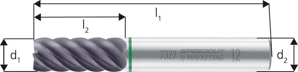 Maykestag Schaftfräser D6527L VHM 10mm TiALN Z6 Produktbild Maykestag Schaftfräser D6527L VHM 10mm TiALN Z6