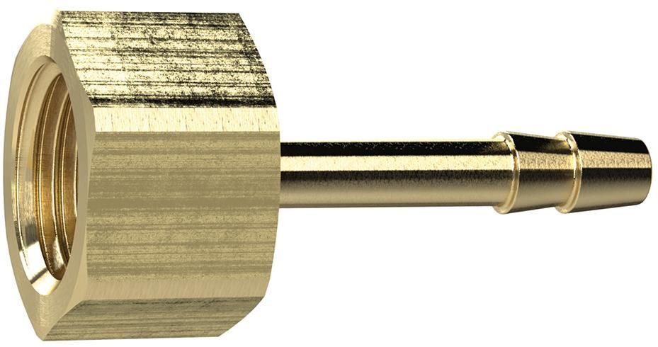 RIEGLER Aufschraubschlauchtülle Messing IG G3/8 Zoll LW 8 SW 19 mm Produktbild RIEGLER Aufschraubschlauchtülle Messing IG G3/8 Zoll LW 8 SW 19 mm