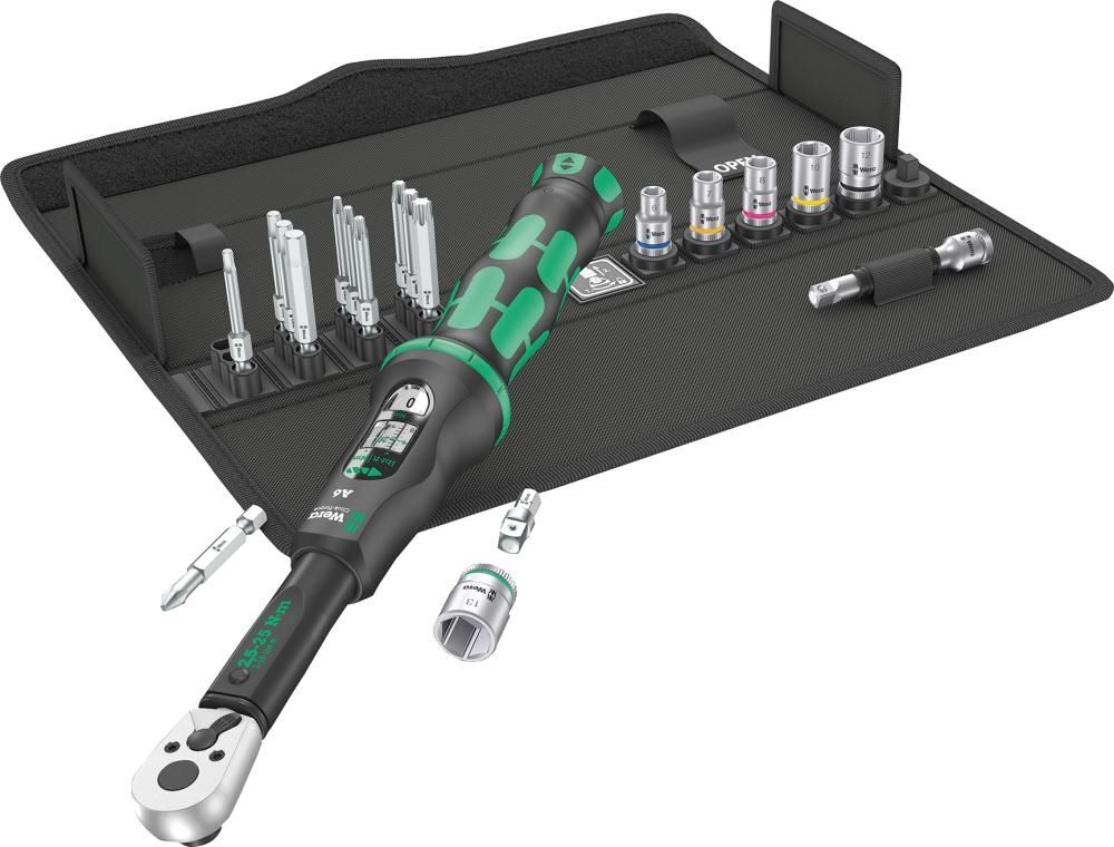 Wera Drehmomentschlüsselsatz Click Torque 2,5 bis 25 Nm 1/4 Zoll 18 Teile Produktbild Wera Drehmomentschlüsselsatz Click Torque 2,5 bis 25 Nm 1/4 Zoll 18 Teile