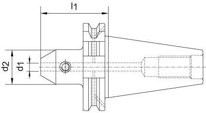 Fortis Flächenspannfutter DIN69871ADB SK40 6 mm A160 Produktbild Fortis Flächenspannfutter DIN69871ADB SK40 6 mm A160 bild 2