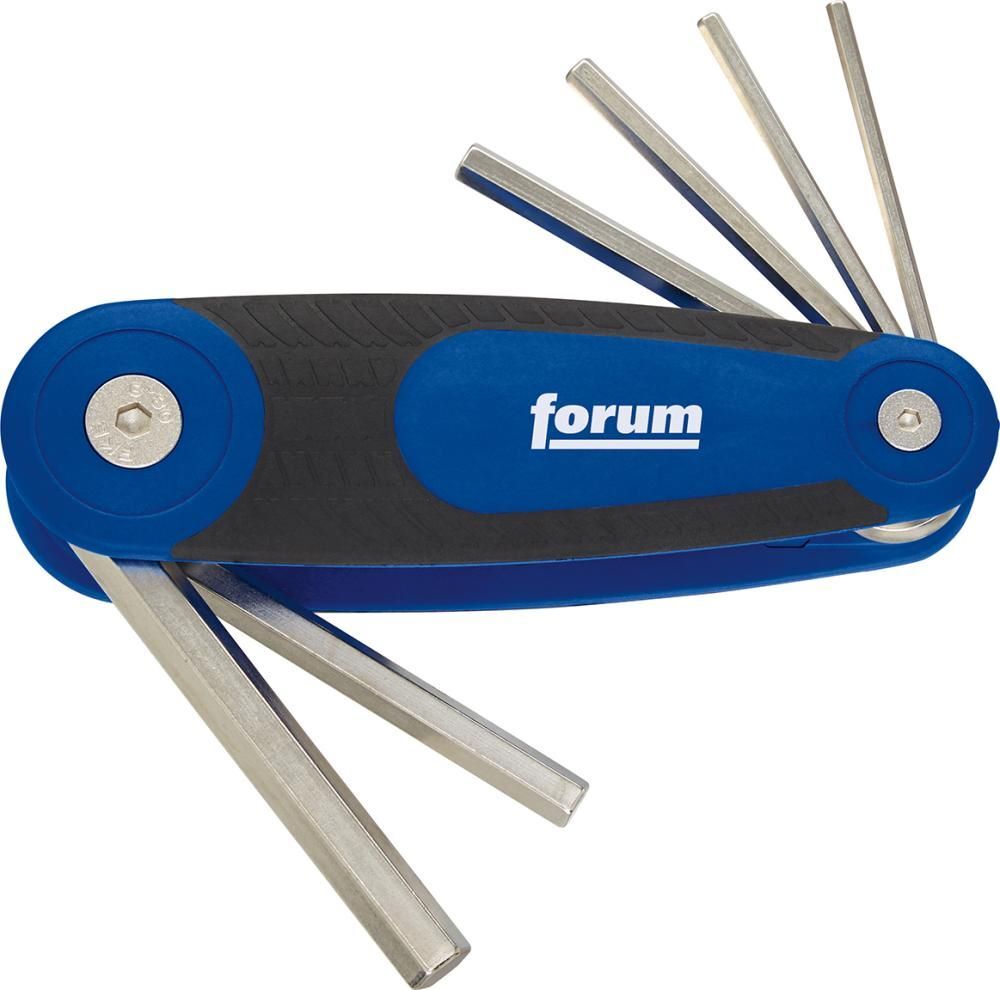 FORUM Handklapphalter Stiftschlüssel für Sechskant 2,5 bis 8 mm 6 teilig FORUM Handklapphalter Stiftschlüssel für Sechskant 2,5 bis 8 mm 6 teilig