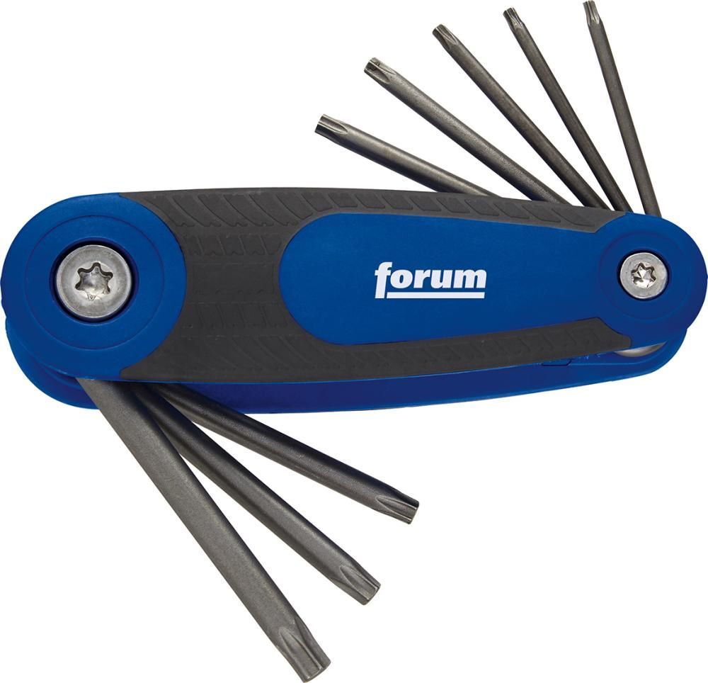 FORUM Handklapphalter Stiftschlüssel für Torx T9 bis T40 8 teilig Produktbild FORUM Handklapphalter Stiftschlüssel für Torx T9 bis T40 8 teilig