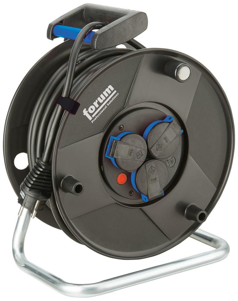 FORUM Kabeltrommel IP44 Kunststoff 50 Meter H05RR-F3G1,5 verdrillfrei Produktbild FORUM Kabeltrommel IP44 Kunststoff 50 Meter H05RR-F3G1,5 verdrillfrei