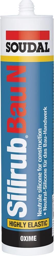 Soudal Neutralsilikon Silirub Bau N transparent 300 ml Produktbild Soudal Neutralsilikon Silirub Bau N transparent 300 ml