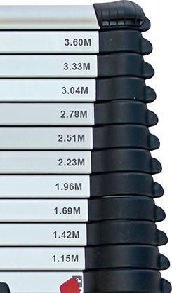FORUM Teleskopleiter Aluminium 12 Srossen max 380 cm Produktbild FORUM Teleskopleiter Aluminium 12 Srossen max 380 cm bild 5
