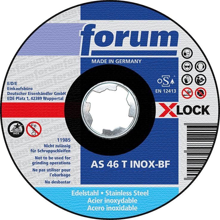 Forum Trennscheibe X-LOCK Inox 125 x 1,6 mm gerae Produktbild Forum Trennscheibe X-LOCK Inox 125 x 1,6 mm gerae