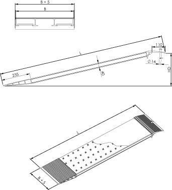 Altec Verladeschiene Aluminium L 3000 x FB 200 mm ohne Rand Produktbild Altec Verladeschiene Aluminium L 3000 x FB 200 mm ohne Rand bild 3