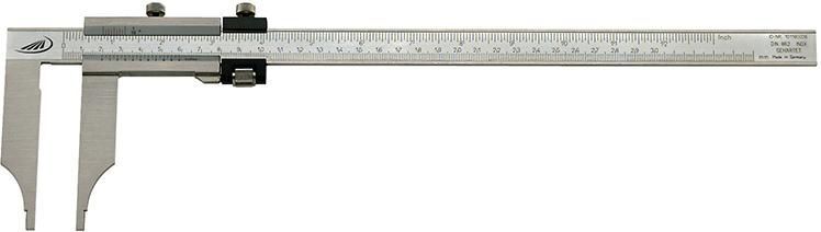 Helios Preisser Werkstattmessschieber ohne Spitzen mit Feinstellung 300 x 90 mm Produktbild Helios Preisser Werkstattmessschieber ohne Spitzen mit Feinstellung 300 x 90 mm