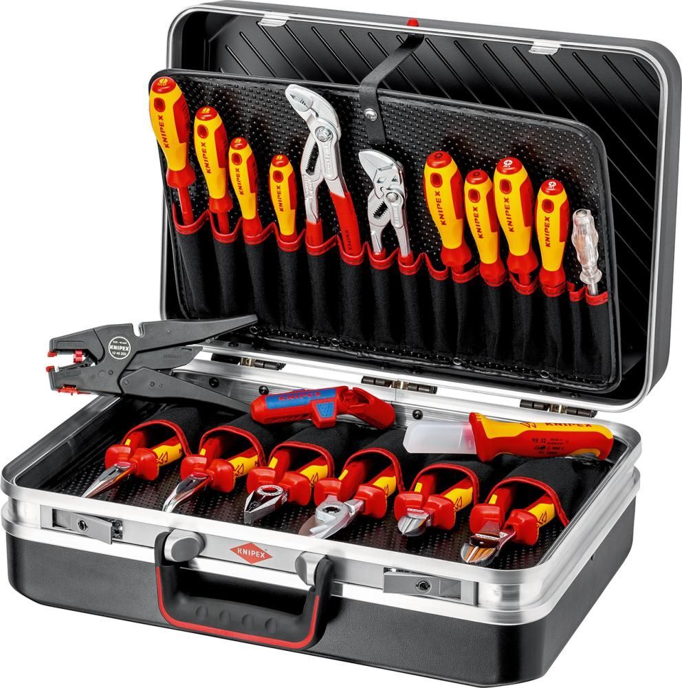 Knipex Werkzeugkoffer Elektro 20 teilig Produktbild Knipex Werkzeugkoffer Elektro 20 teilig