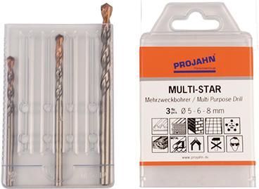 Projahn Mehrzweckbohrer-Satz 3 teilig Multistar Durchmesser 5 - 8 mm Produktbild Projahn Mehrzweckbohrer-Satz 3 teilig Multistar Durchmesser 5 - 8 mm