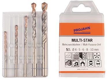Projahn Mehrzweckbohrer-Satz 5 teilig Multistar Durchmesser 4 - 10 mm Produktbild Projahn Mehrzweckbohrer-Satz 5 teilig Multistar Durchmesser 4 - 10 mm