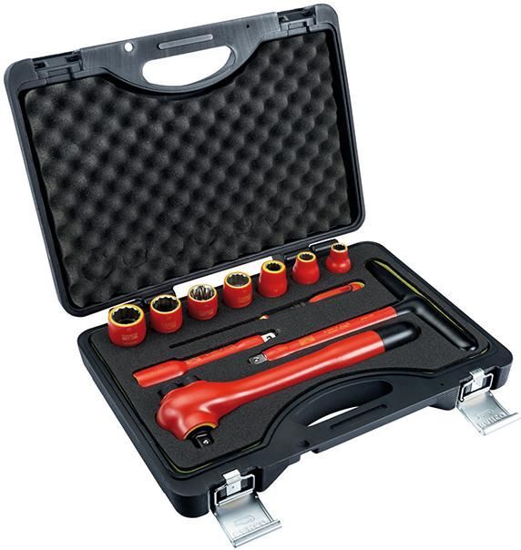 BAHCO Isolierter Werkzeugsatz 1/2 Zoll 11 teilig Stossfest Produktbild BAHCO Isolierter Werkzeugsatz 1/2 Zoll 11 teilig Stossfest