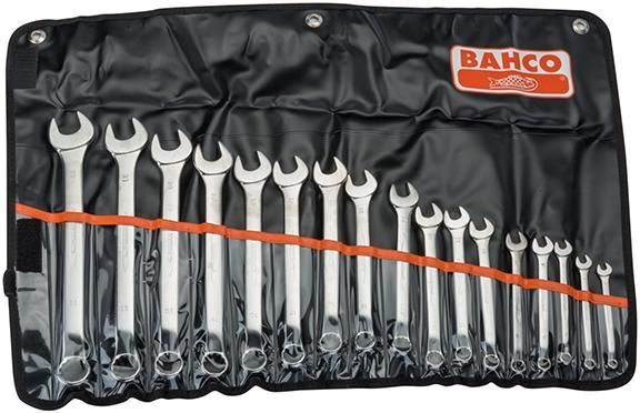 BAHCO Ringmaulschlüssel Satz poliert 17 teilig DIN 3113 B Produktbild BAHCO Ringmaulschlüssel Satz poliert 17 teilig DIN 3113 B