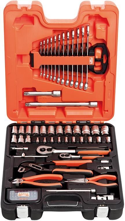 BAHCO Steckschlüssel Garnitur 1/4 Zoll 1/2 Zoll Zoll 81 teilig Produktbild BAHCO Steckschlüssel Garnitur 1/4 Zoll 1/2 Zoll Zoll 81 teilig