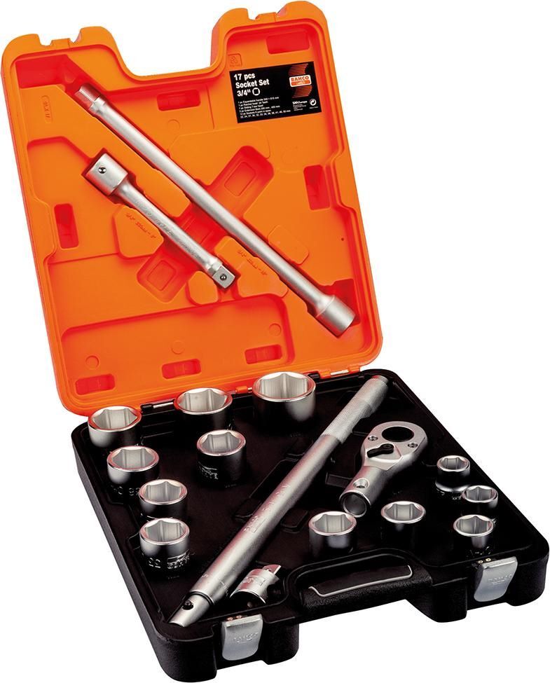 BAHCO Steckschüssel Satz 3/4 Zoll 17 teilig Produktbild BAHCO Steckschüssel Satz 3/4 Zoll 17 teilig
