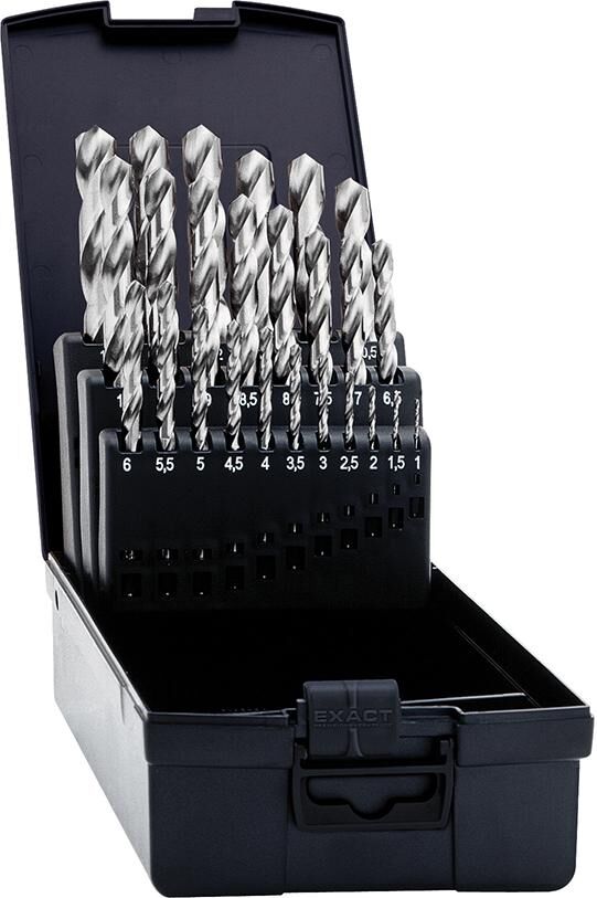 Exact Spiralbohrer Satz 1 bis 13mm 25 teilig HSSCo5 Produktbild Exact Spiralbohrer Satz 1 bis 13mm 25 teilig HSSCo5