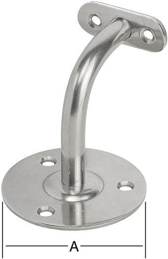 Vormann Handlaufstütze fest 90 grad ohne Rosette RF V2A 75 mm Produktbild Vormann Handlaufstütze fest 90 grad ohne Rosette RF V2A 75 mm
