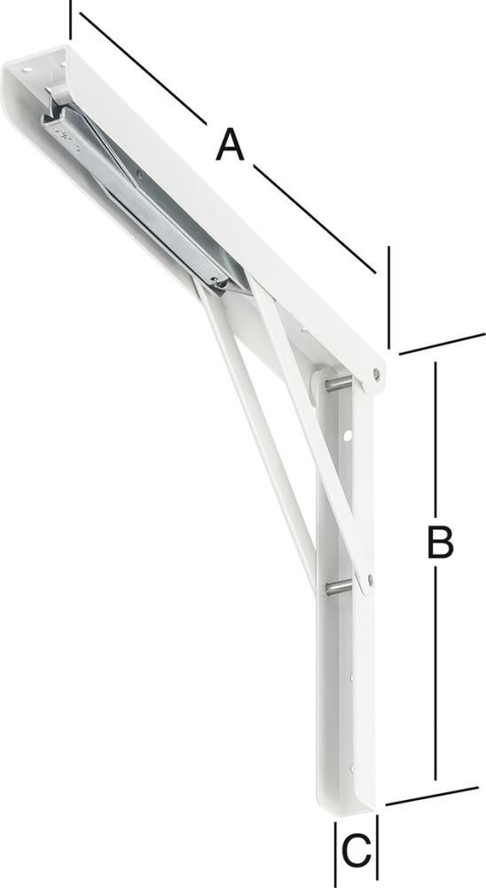 Vormann Klappträger MULTILINE 396 x 368 x 31 mm weiß Produktbild Vormann Klappträger MULTILINE 396 x 368 x 31 mm weiß