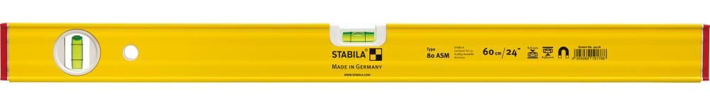 Stabila Wasserwaage LM mit Magnet 80ASM 60 cm Produktbild Stabila Wasserwaage LM mit Magnet 80ASM 60 cm