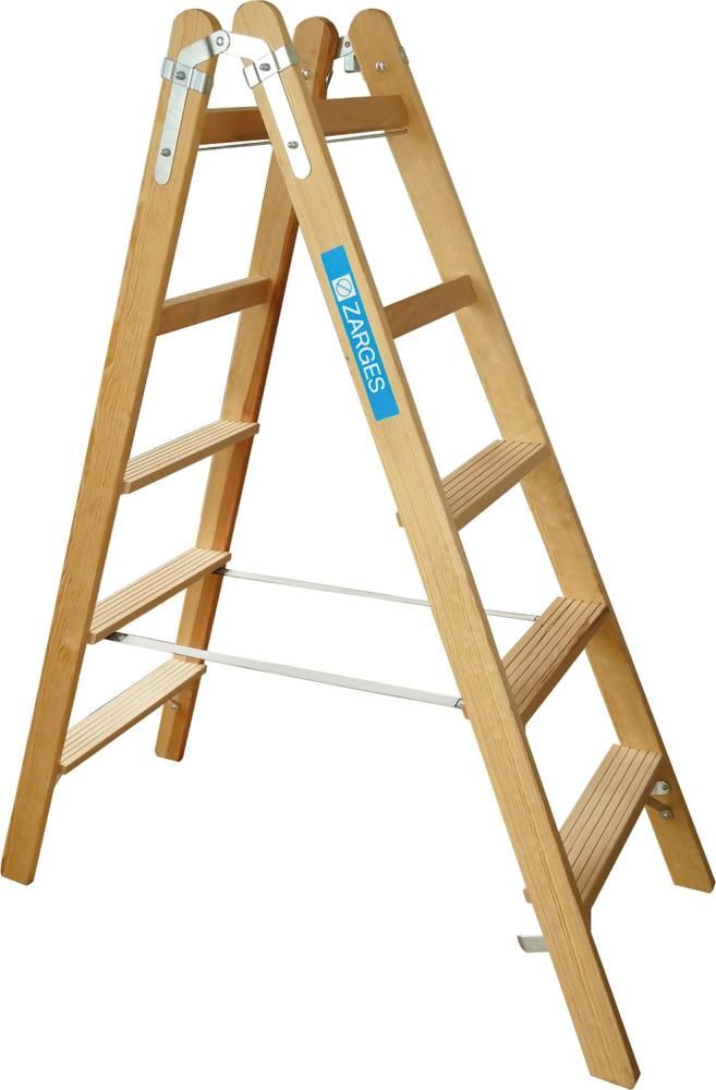 Zarges Stehleiter Holz Crestastep B 2 x 4 Stufen Produktbild Zarges Stehleiter Holz Crestastep B 2 x 4 Stufen