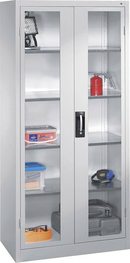 Produktbild C+P Werkzeugschrank BxTxH 930x500x1950 mm 4 Fachböden Türen mit Sichtfenster
