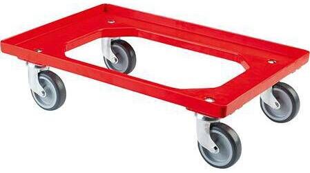 Produktbild BS Rollen Allzweckrollersammler 612 x 417 mm TPR rot Tragkraft 250 Kg