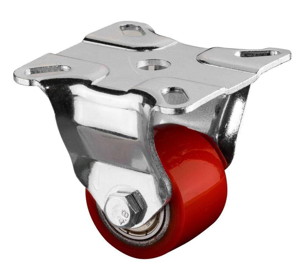 Produktbild BS Rollen Bockrolle B44.F005 35mm B 25mm 100 kg mit Anschraubplatte rot