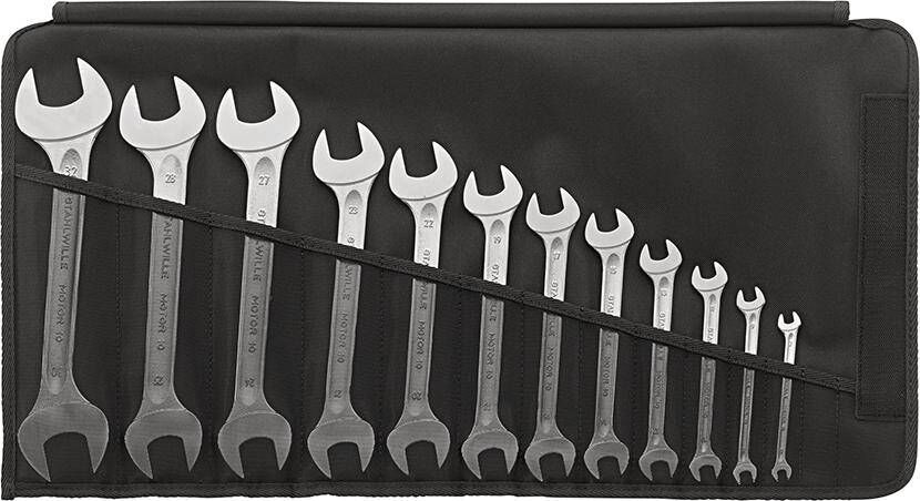 Produktbild Stahlwille Doppelmaulschlüssel-Satz DIN 3110 6-32 mm 12-teilig in Rolltasche
