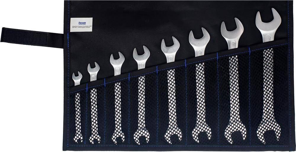 Produktbild FORUM Doppelmaulschlüssel Satz DIN3110 6-22 mm 8 teilig in Rolltasche