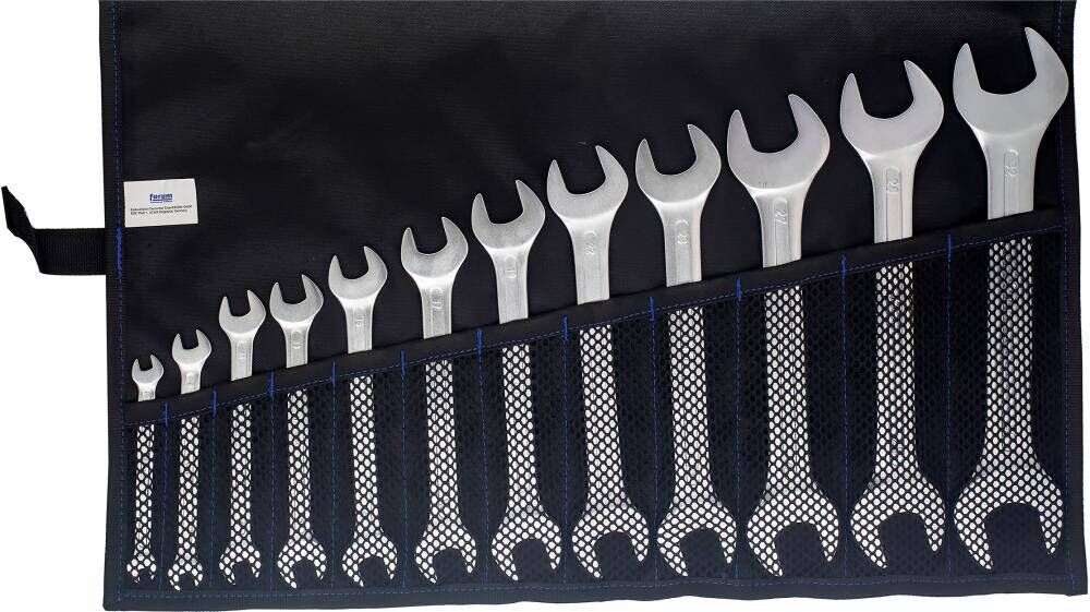 Produktbild FORUM Doppelmaulschlüssel Satz DIN3110 6-32 mm 12 teilig in Rolltasche