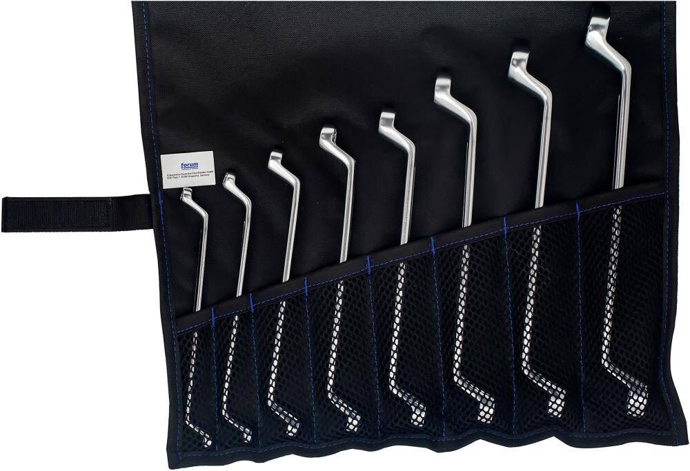 Produktbild FORUM Doppelringschlüssel Satz DIN838 6-22 mm 8 teilig in Rolltasche