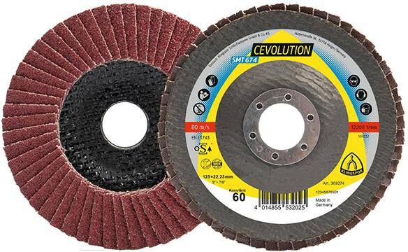 Produktbild Klingspor Fächerschleifscheibe SMT 674 Supra 125 mm Korn 40 12 grad gewölbt