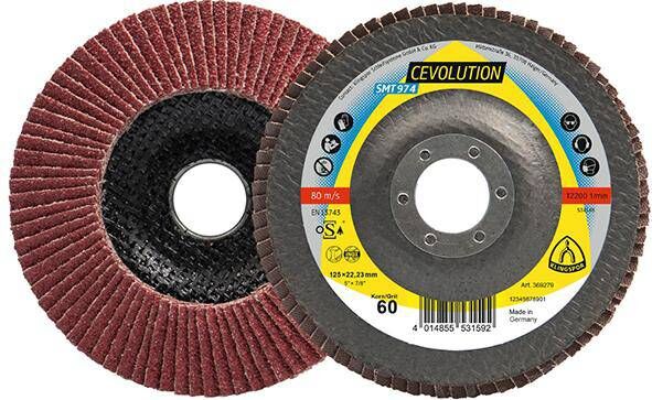 Produktbild Klingspor Fächerschleifscheibe SMT 974 Special 125 mm Korn 60 6 grad gewölbt