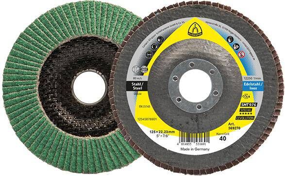 Produktbild Klingspor Fächerschleifscheibe SMT 976 Special 125 mm Korn 60 6 grad gewölbt