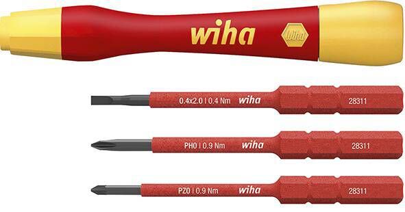 Produktbild Wiha Feinschraubendreher Satz VDE 4-teilig slimVario